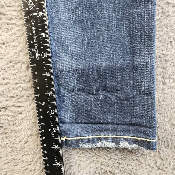 Silver Jeans Women's 26 Suki Low Rise Ankle Crop Thick Stitch Stretch Blue Denim - Picture 8 of 12